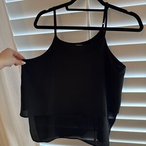 Paper Crane Black Layered Top